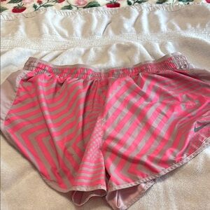 NIKE Pink and Gray Athletic Shorts